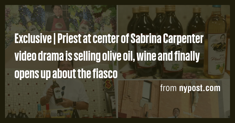 Exclusive | Priest at center of Sabrina Carpenter video drama is ...