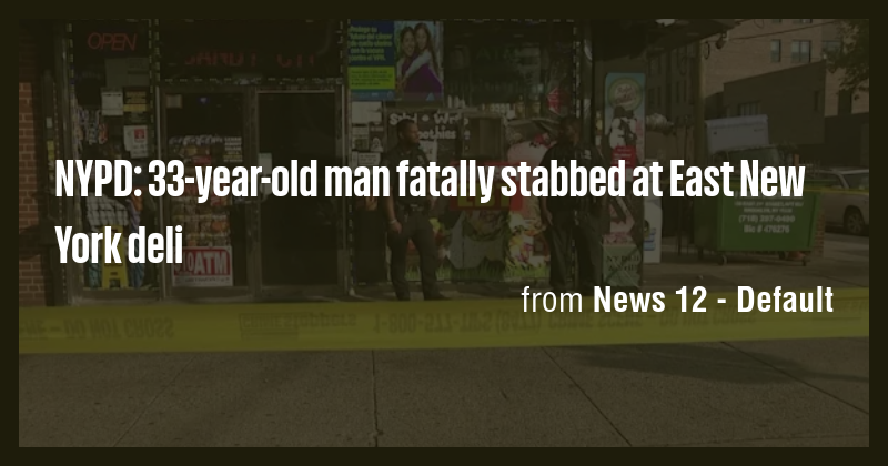 NYPD: 33-year-old man fatally stabbed at East New York deli - Briefly