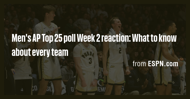 Men's AP Top 25 poll Week 2 reaction: What to know about every team ...