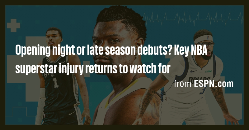 Opening night or late season debuts? Key NBA superstar injury returns ...