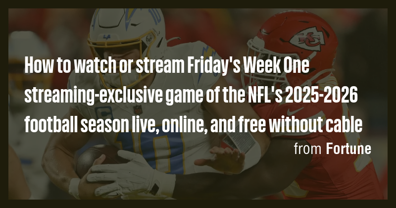 How To Watch Or Stream Friday S Week One Streaming Exclusive Game Of Picture