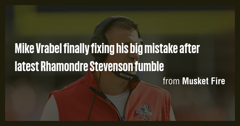 Mike Vrabel finally fixing his big mistake after latest Rhamondre ...