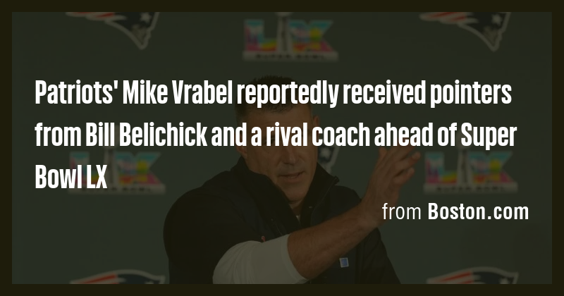 Patriots' Mike Vrabel reportedly received pointers from Bill Belichick ...