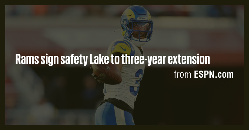 Rams sign safety Lake to three-year extension - Briefly