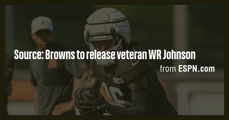 Source: Browns to release veteran WR Johnson - Briefly