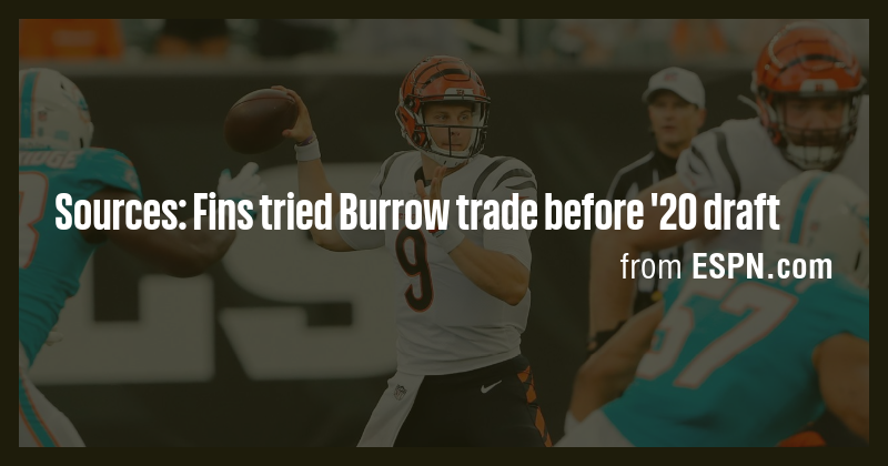 Sources: Fins tried Burrow trade before '20 draft - Briefly