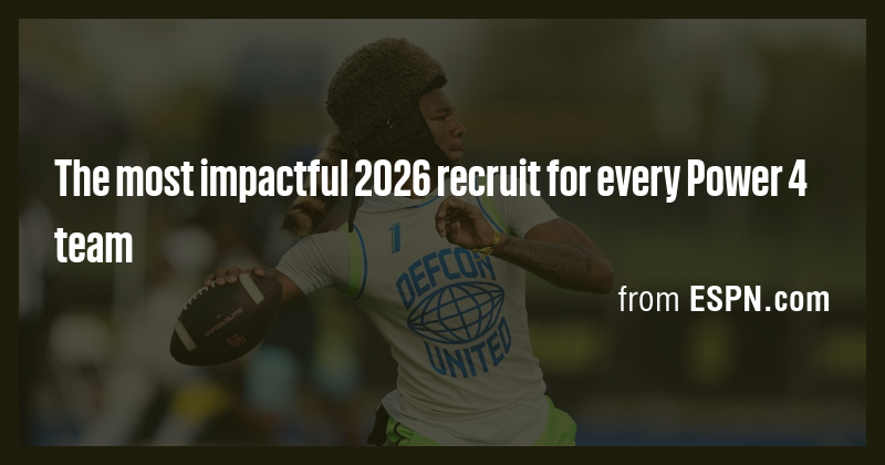 The most impactful 2026 recruit for every Power 4 team - Briefly