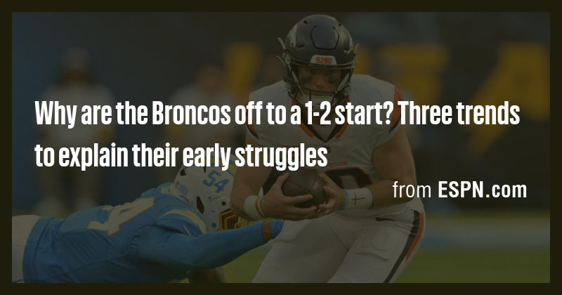 Why are the Broncos off to a 1-2 start? Three trends to explain their ...