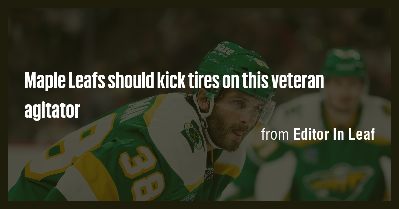 Maple Leafs should kick tires on this veteran agitator - Briefly