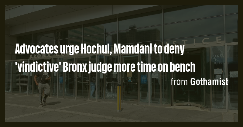 Advocates urge Hochul, Mamdani to deny 'vindictive' Bronx judge more ...