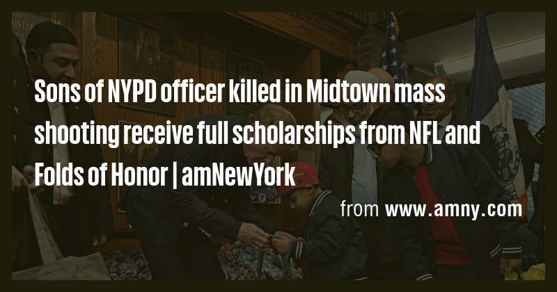 Sons of NYPD officer killed in Midtown mass shooting receive full ...