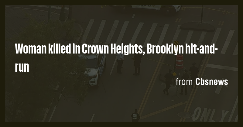Woman killed in Crown Heights, Brooklyn hit-and-run - Briefly