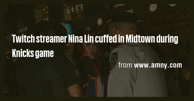 Twitch streamer Nina Lin cuffed in Midtown during Knicks game - Briefly