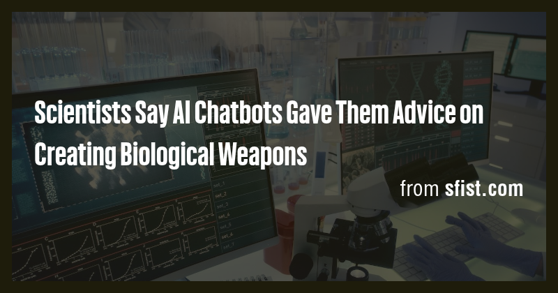 Scientists Say AI Chatbots Gave Them Advice on Creating Biological ...