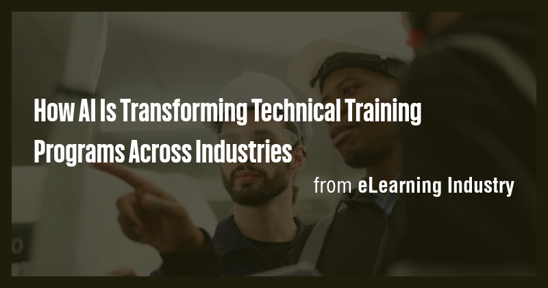 How AI Is Transforming Technical Training Programs Across Industries ...