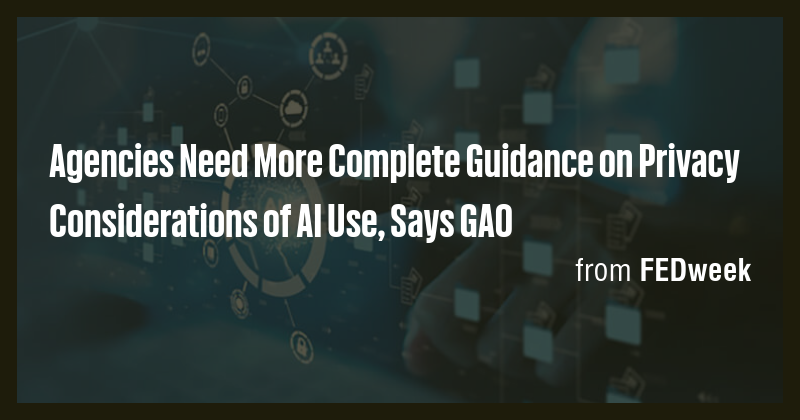 Agencies Need More Complete Guidance on Privacy Considerations of AI ...