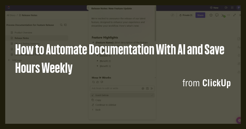 How to Automate Documentation With AI and Save Hours Weekly - Briefly