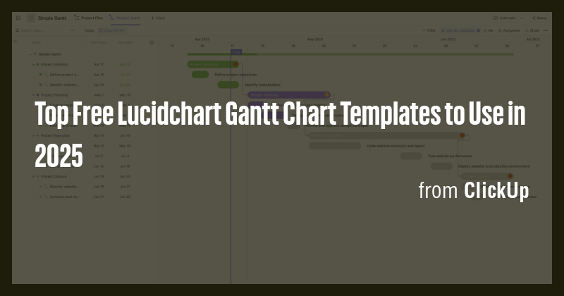 Top Free Lucidchart Gantt Chart Templates to Use in 2025 - Briefly