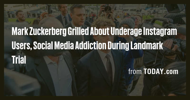 Mark Zuckerberg Grilled About Underage Instagram Users, Social Media ...