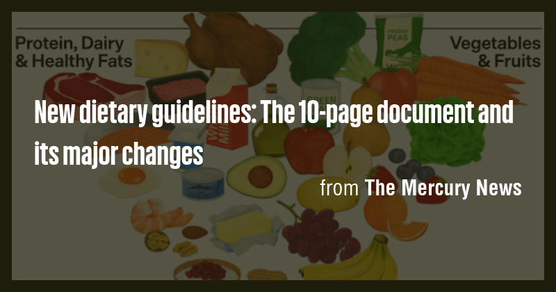 New dietary guidelines: The 10-page document and its major changes ...