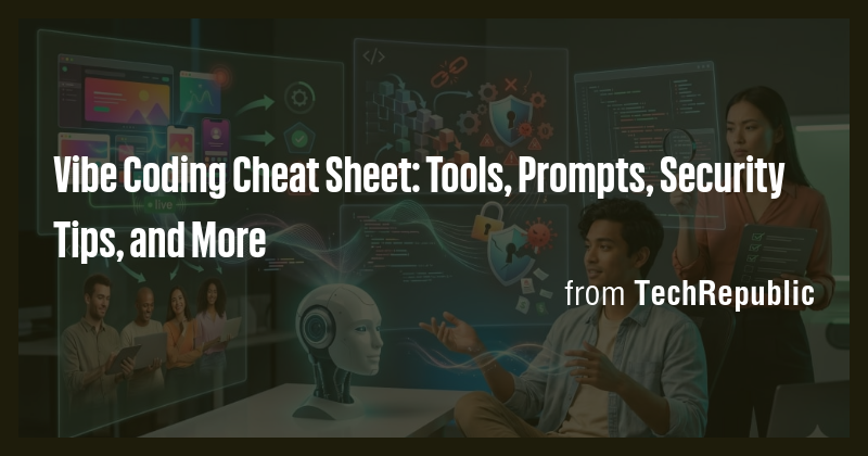 Vibe Coding Cheat Sheet: Tools, Prompts, Security Tips, and More - Briefly