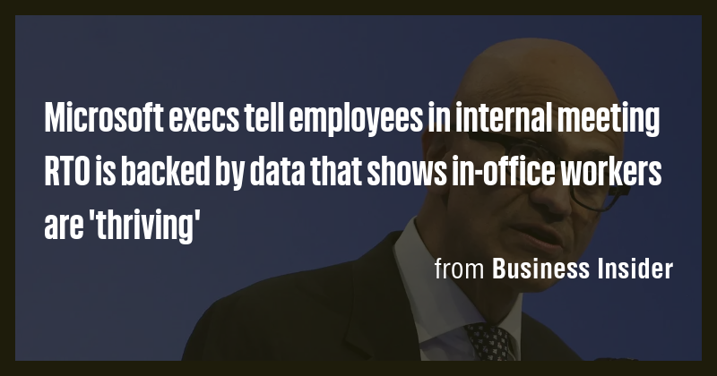 Microsoft execs tell employees in internal meeting RTO is backed by ...