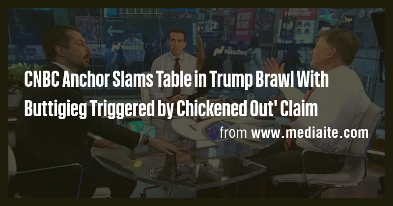 CNBC Anchor Slams Table in Trump Brawl With Buttigieg Triggered by ...