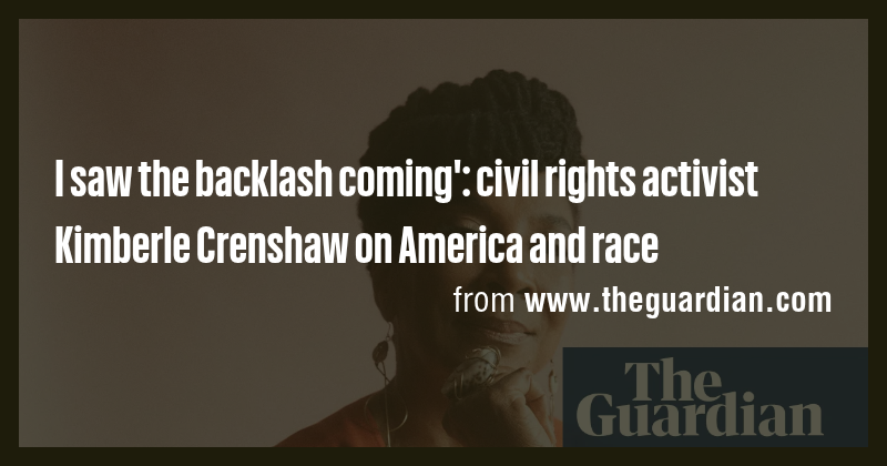 I saw the backlash coming': civil rights activist Kimberle Crenshaw on ...