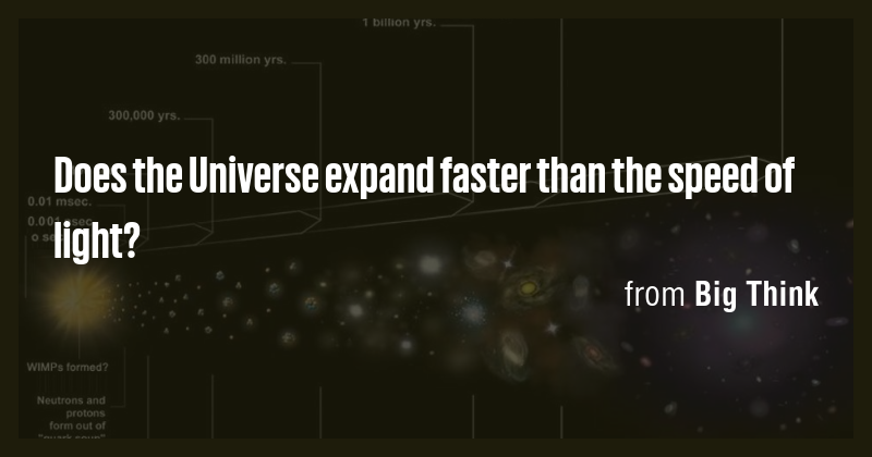 Does the Universe expand faster than the speed of light? - Briefly