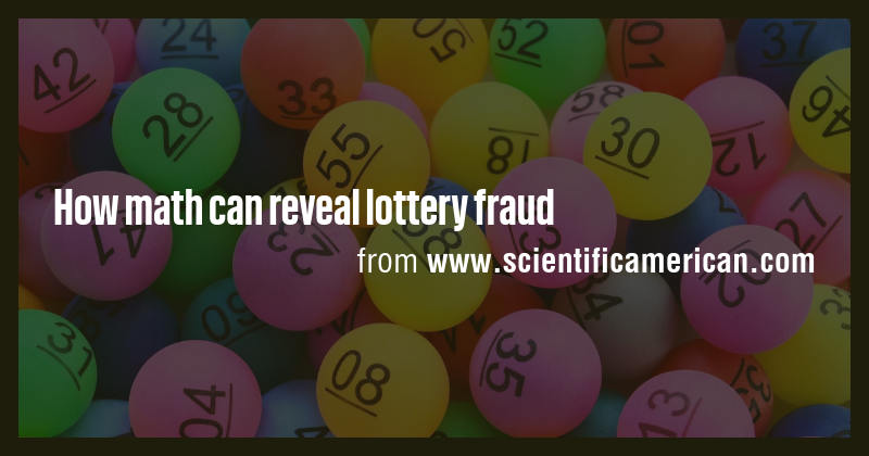 How math can reveal lottery fraud - Briefly