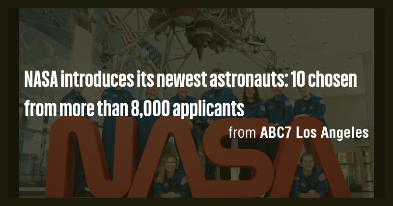 NASA introduces its newest astronauts: 10 chosen from more than 8,000 ...