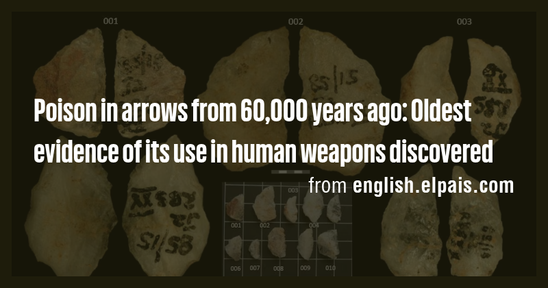 Poison in arrows from 60,000 years ago: Oldest evidence of its use in ...