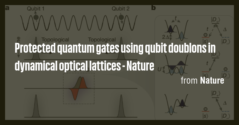 Protected quantum gates using qubit doublons in dynamical optical ...