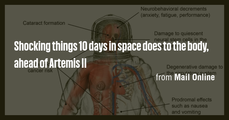 Shocking things 10 days in space does to the body, ahead of Artemis II ...