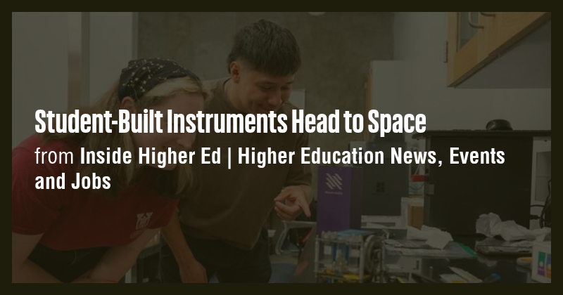 Student-Built Instruments Head to Space - Briefly