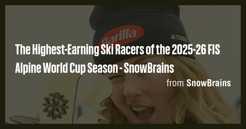 The Highest-Earning Ski Racers of the 2025-26 FIS Alpine World Cup ...