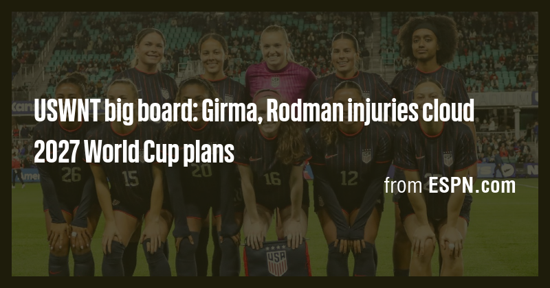 USWNT big board: Girma, Rodman injuries cloud 2027 World Cup plans ...