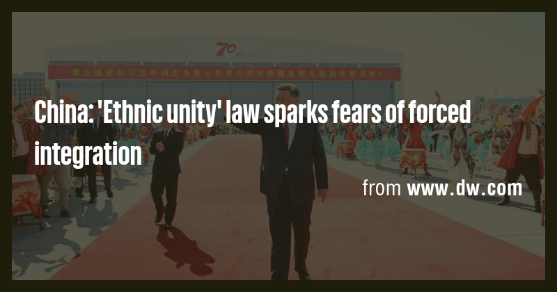 China: 'Ethnic unity' law sparks fears of forced integration - Briefly
