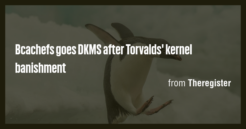 Bcachefs goes DKMS after Torvalds' kernel banishment - Briefly