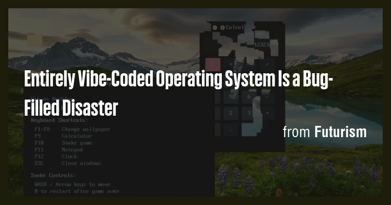 Entirely Vibe-Coded Operating System Is a Bug-Filled Disaster - Briefly