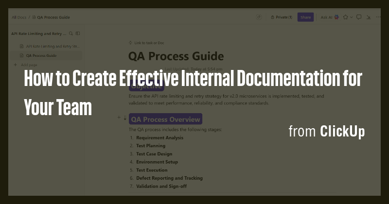 How to Create Effective Internal Documentation for Your Team - Briefly