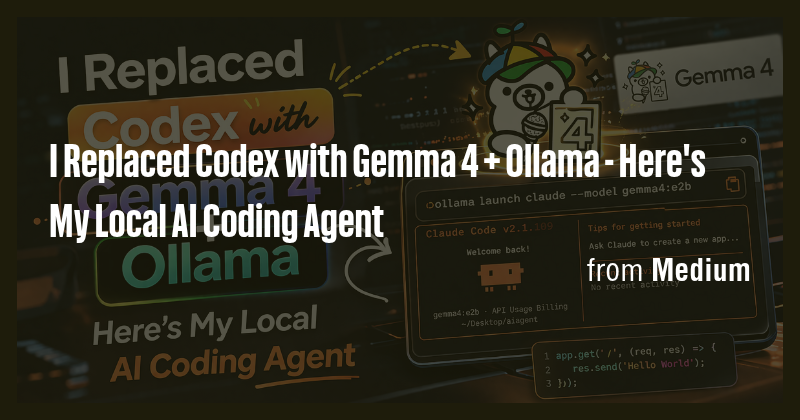 I Replaced Codex with Gemma 4 + Ollama - Here's My Local AI Coding ...