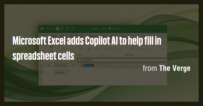 Microsoft Excel adds Copilot AI to help fill in spreadsheet cells - Briefly