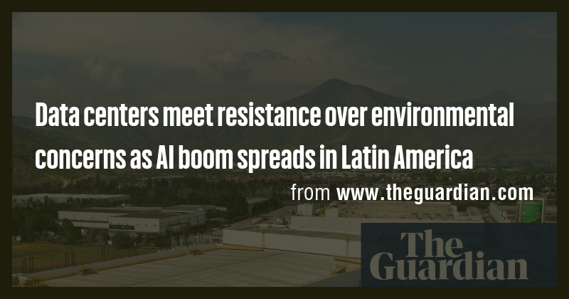 Data centers meet resistance over environmental concerns as AI boom ...
