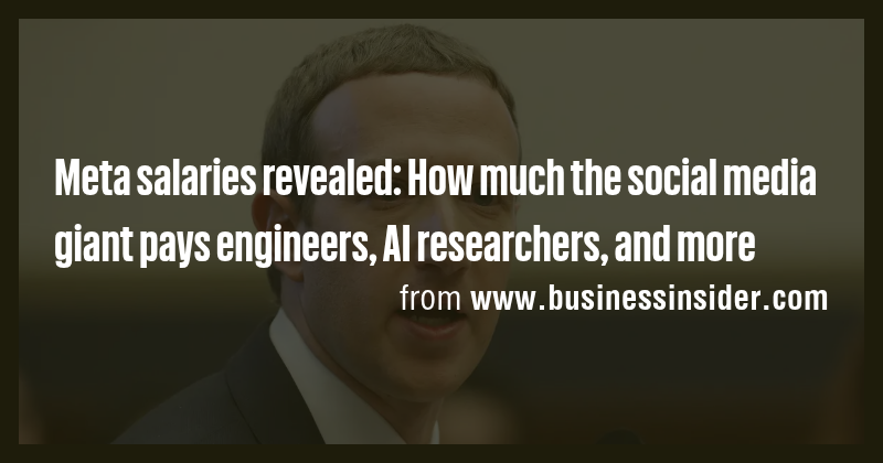Meta salaries revealed: How much the social media giant pays engineers ...