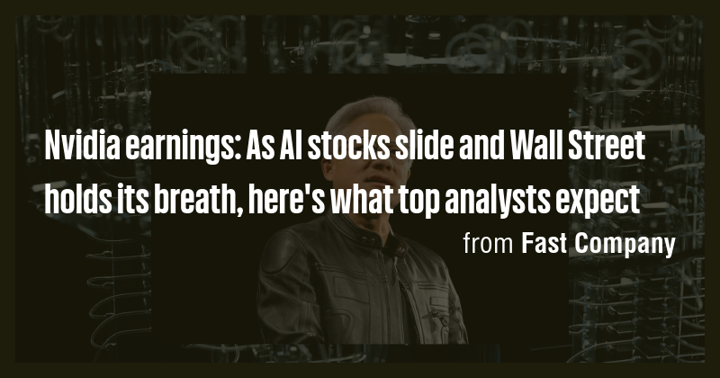 Nvidia earnings: As AI stocks slide and Wall Street holds its breath ...