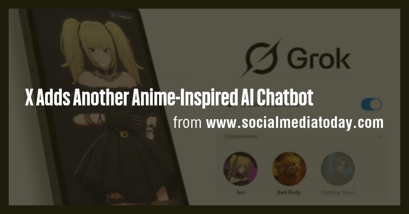 X Adds Another Anime-Inspired AI Chatbot - Briefly