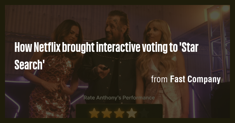 How Netflix brought interactive voting to 'Star Search' - Briefly
