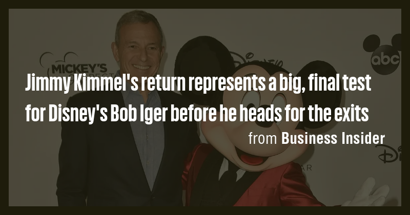 Jimmy Kimmel's return represents a big, final test for Disney's Bob ...