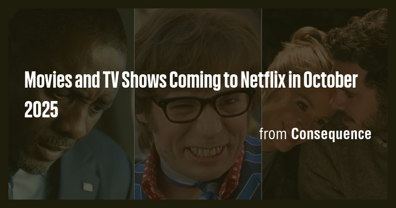 Movies and TV Shows Coming to Netflix in October 2025 - Briefly